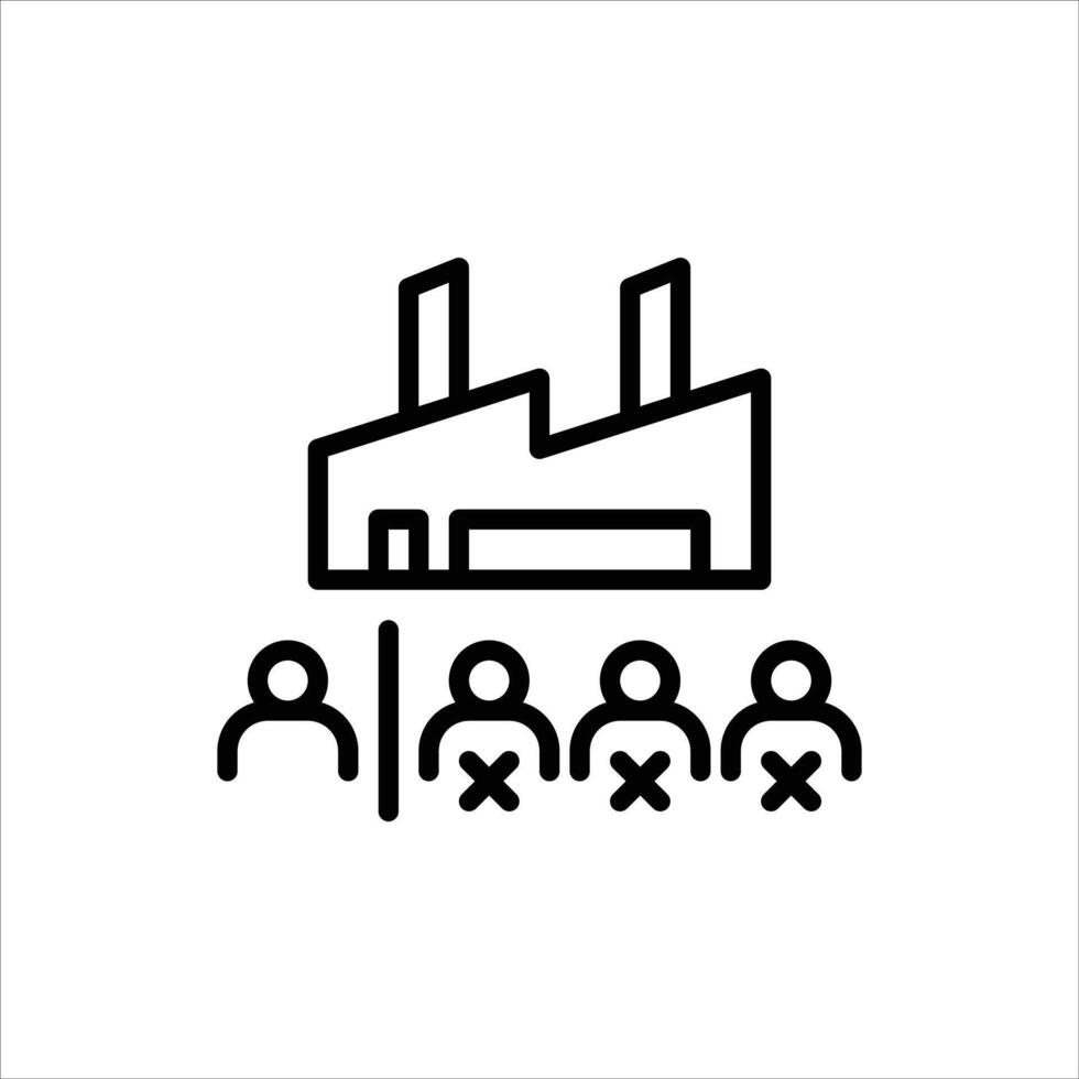 layoffs outline icon. dismissal black line illustration. vector
