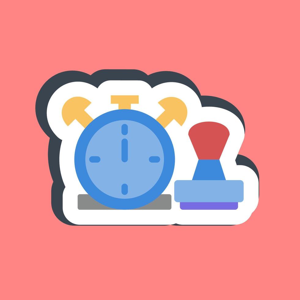 Sticker time stamp. Crypto currency elements. vector