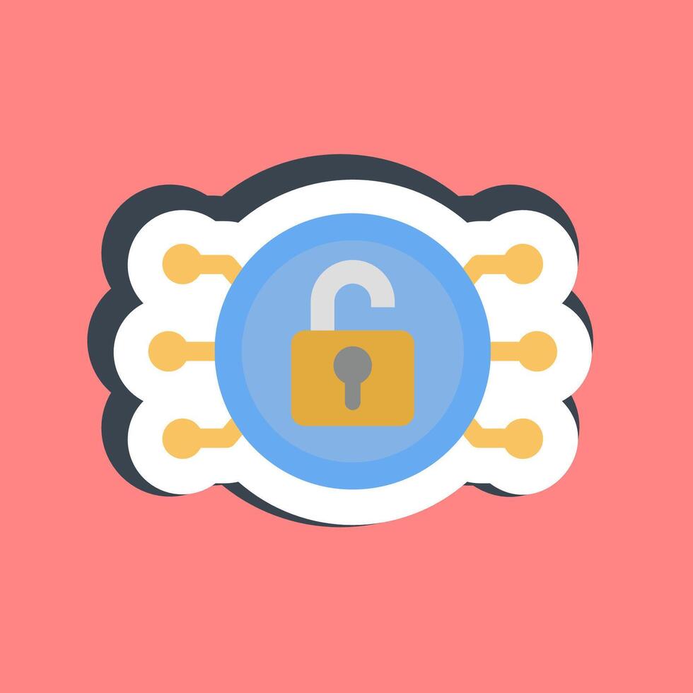 Sticker decryption. Crypto currency elements. vector