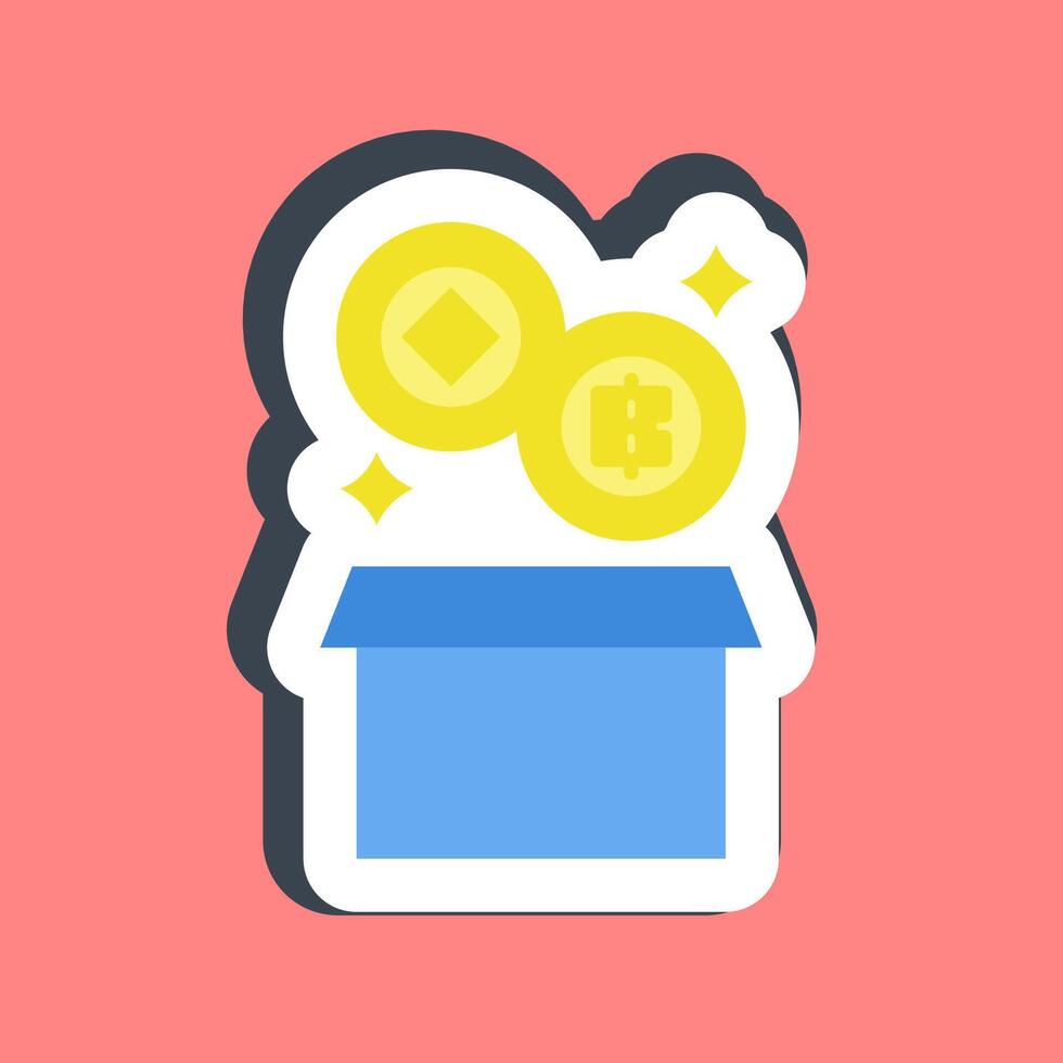 Sticker block reward. Crypto currency elements. vector