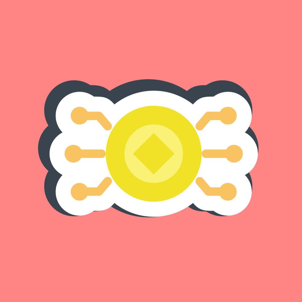 Sticker crypto currency. Crypto currency elements. vector