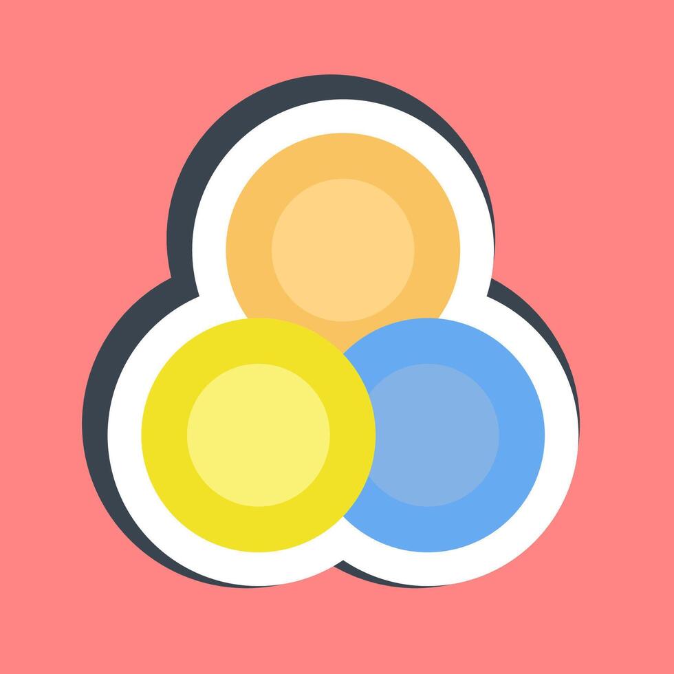 Sticker token. Crypto currency elements. vector