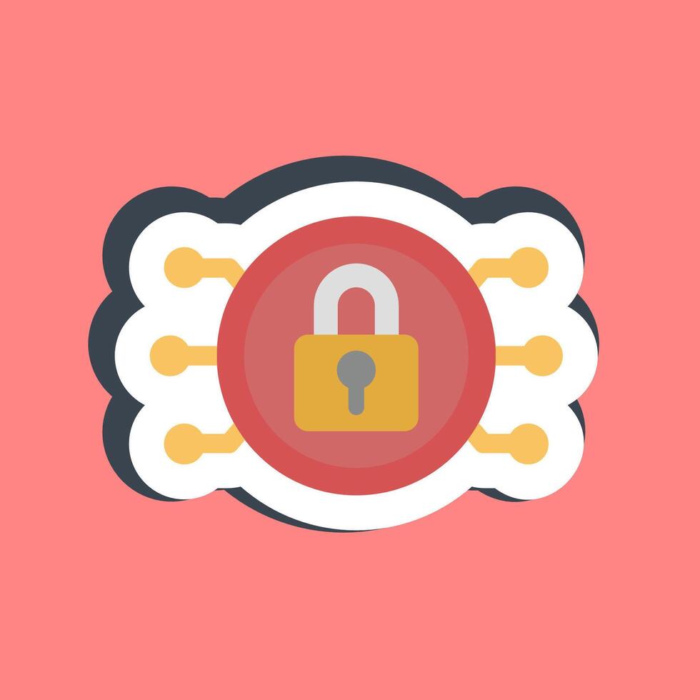 Sticker encryption. Crypto currency elements. vector