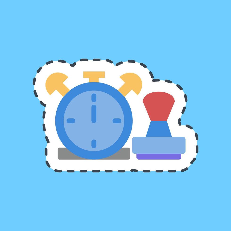 Cutting line sticker time stamp. Crypto currency elements. vector