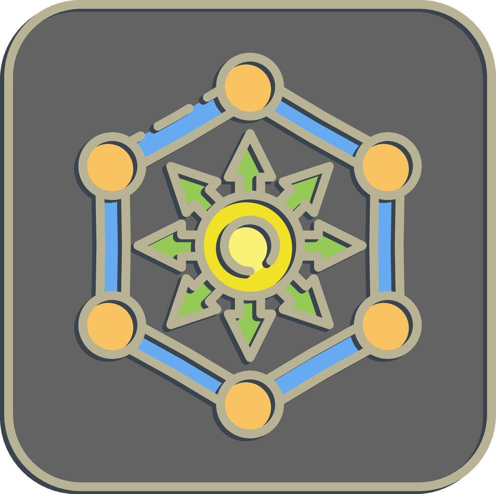 Icon defi. Crypto currency elements. Icon in embossed style. vector