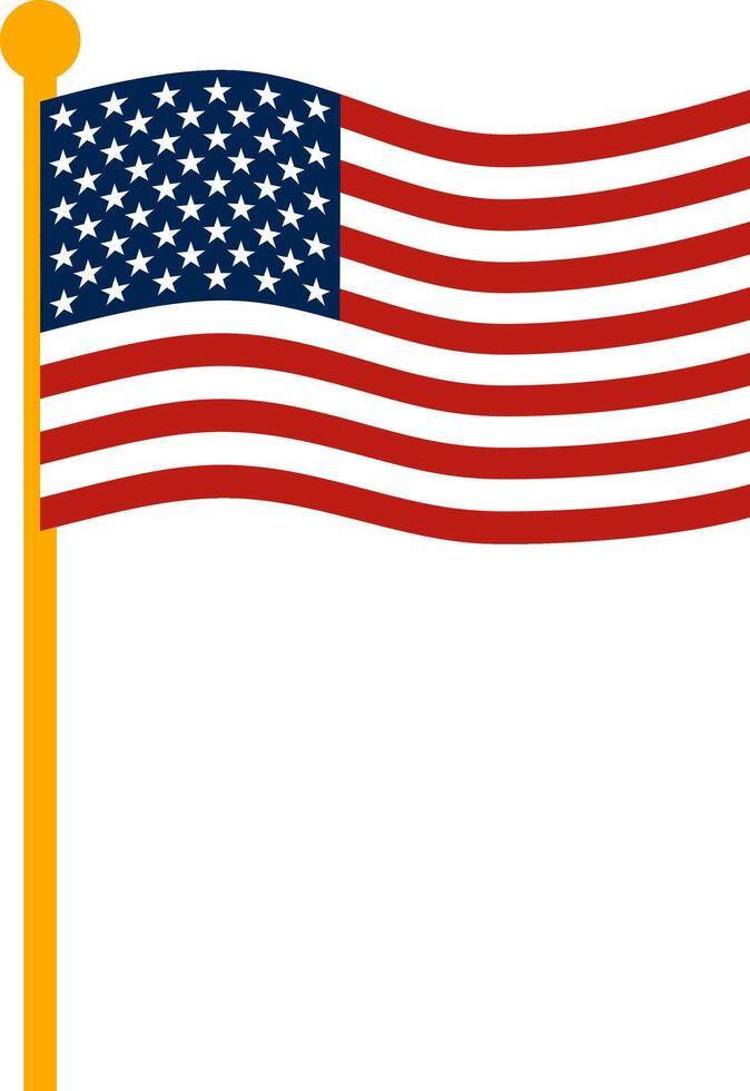 Simple graphic illustration of the American flag symbol vector