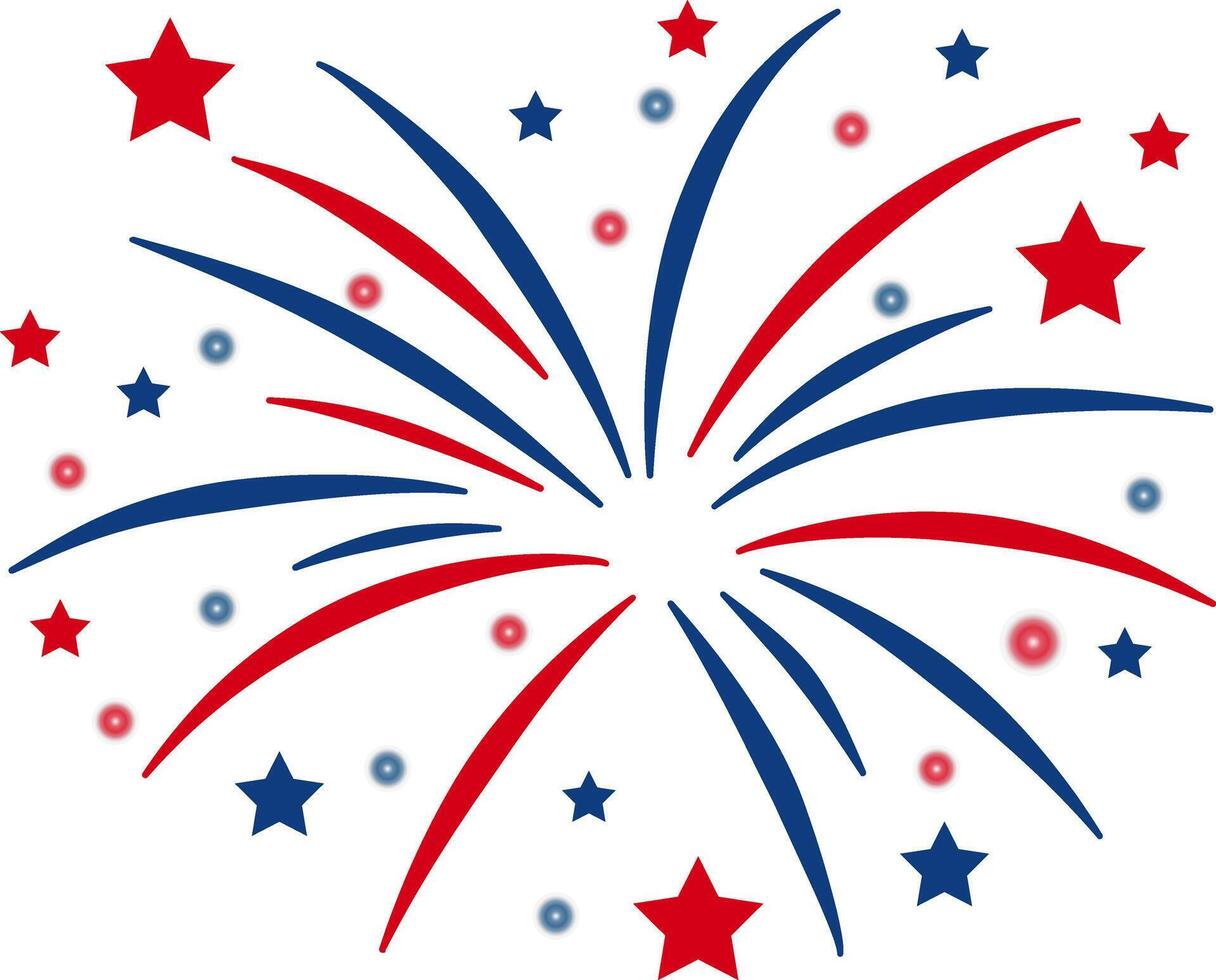 celebration of lights on July 4th vector