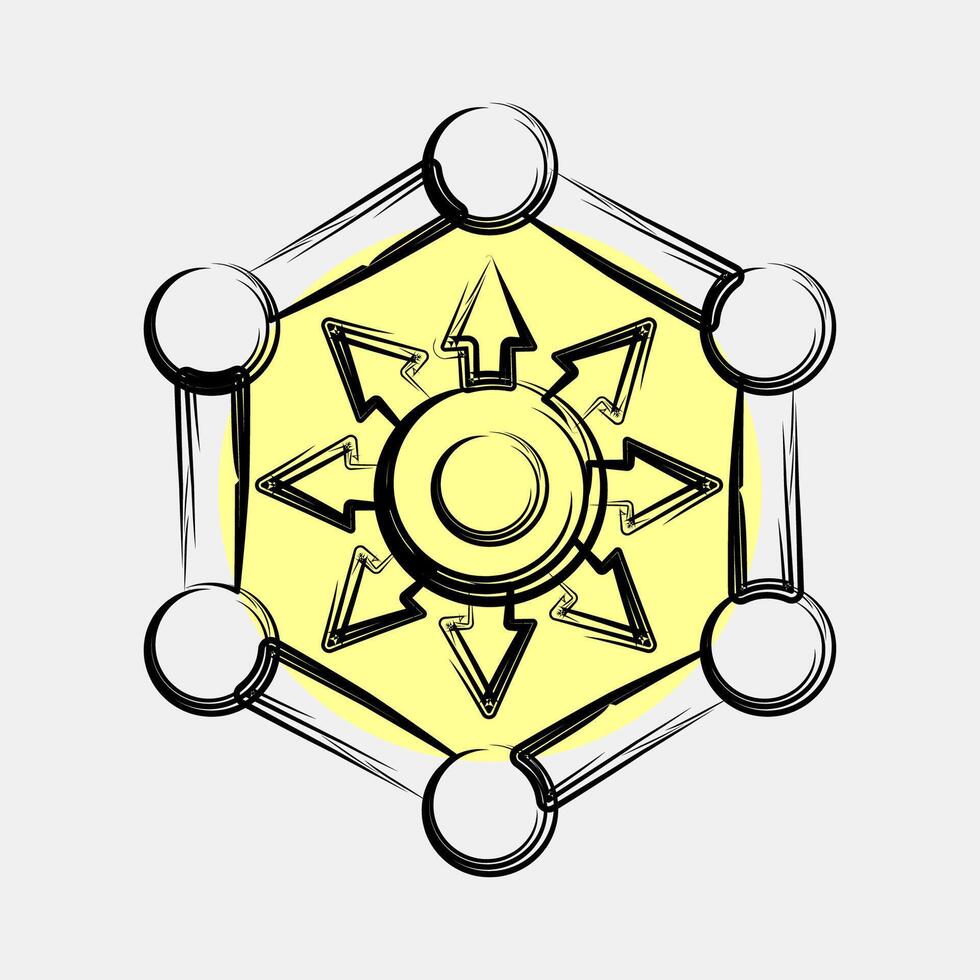 Icon defi. Crypto currency elements. Icon in color spot style. vector