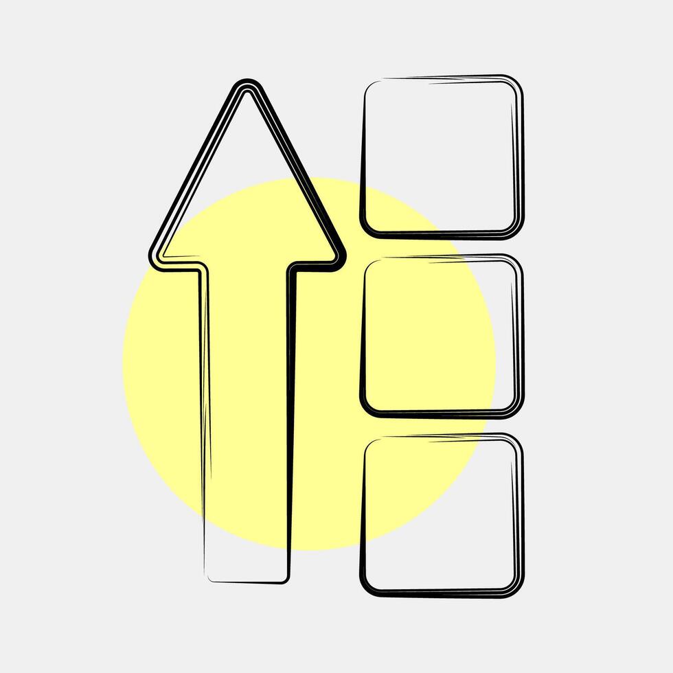 Icon block height. Crypto currency elements. Icon in color spot style. vector