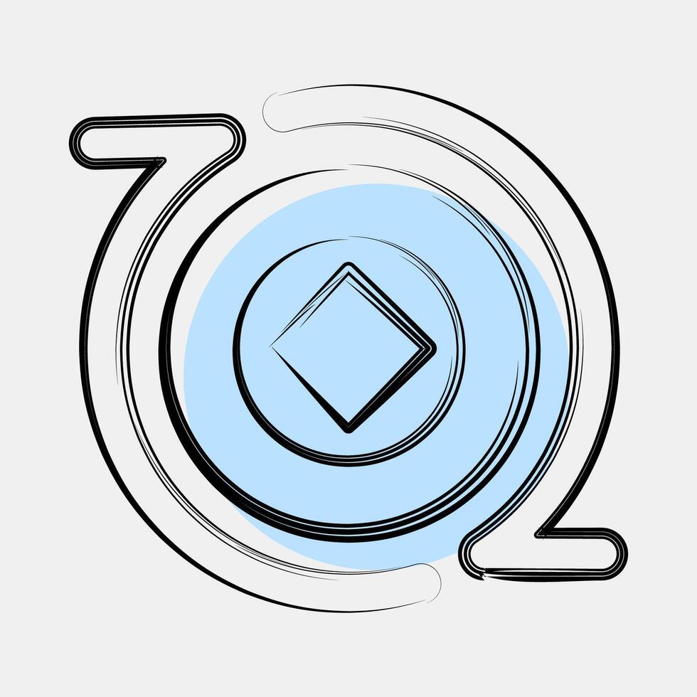 Icon crypto exchange. Crypto currency elements. Icon in color spot style. vector