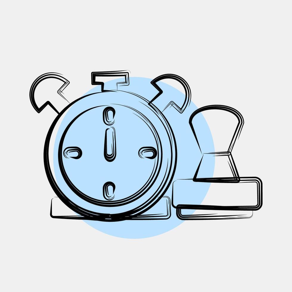 Icon time stamp. Crypto currency elements. Icon in color spot style. vector