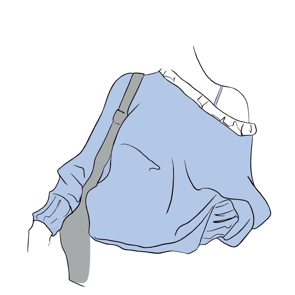 The jumper is blue vector