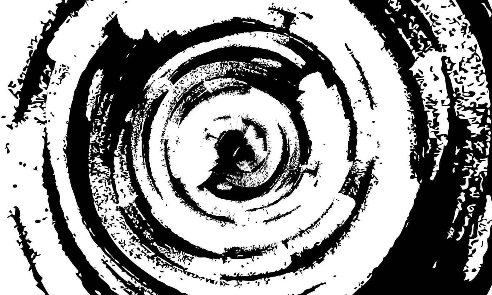 Abstract black and white spiral design vector