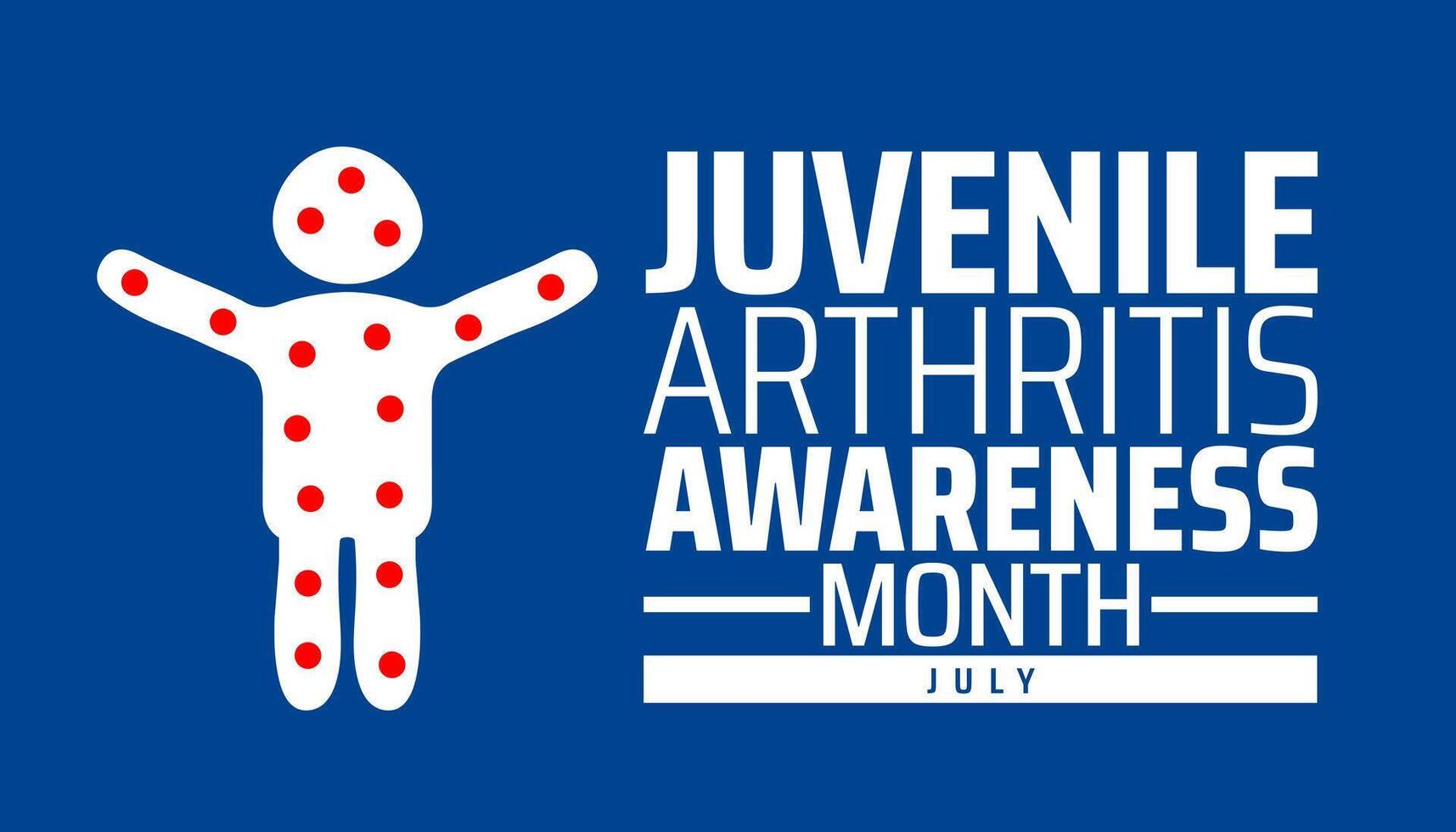 Juvenile Arthritis Awareness Month banner or poster design template. observed every year in july. Holiday concept. Use to any Template, card, poster, placard, template. vector