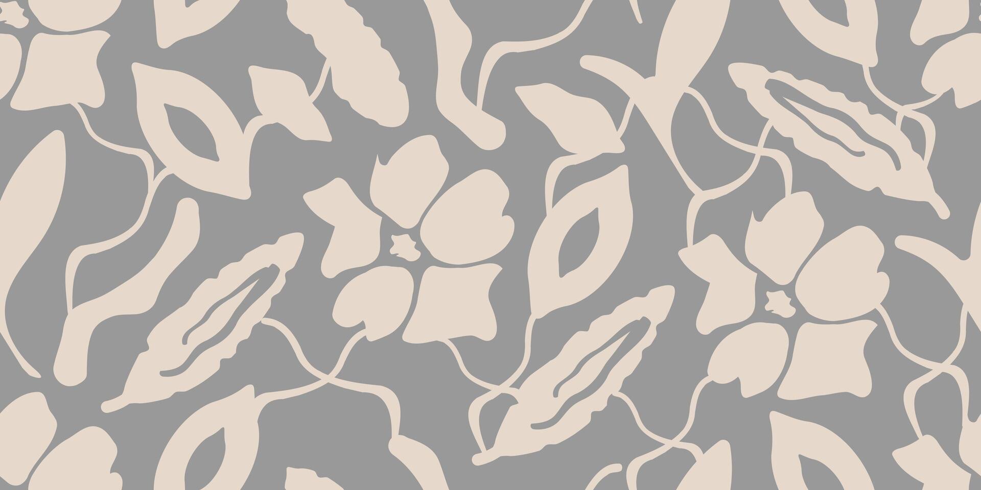 Exotic hand drawn flowers pastel color, seamless patterns with floral for fabric, textiles, clothing, wrapping paper, cover, banner, home decor, abstract backgrounds. vector