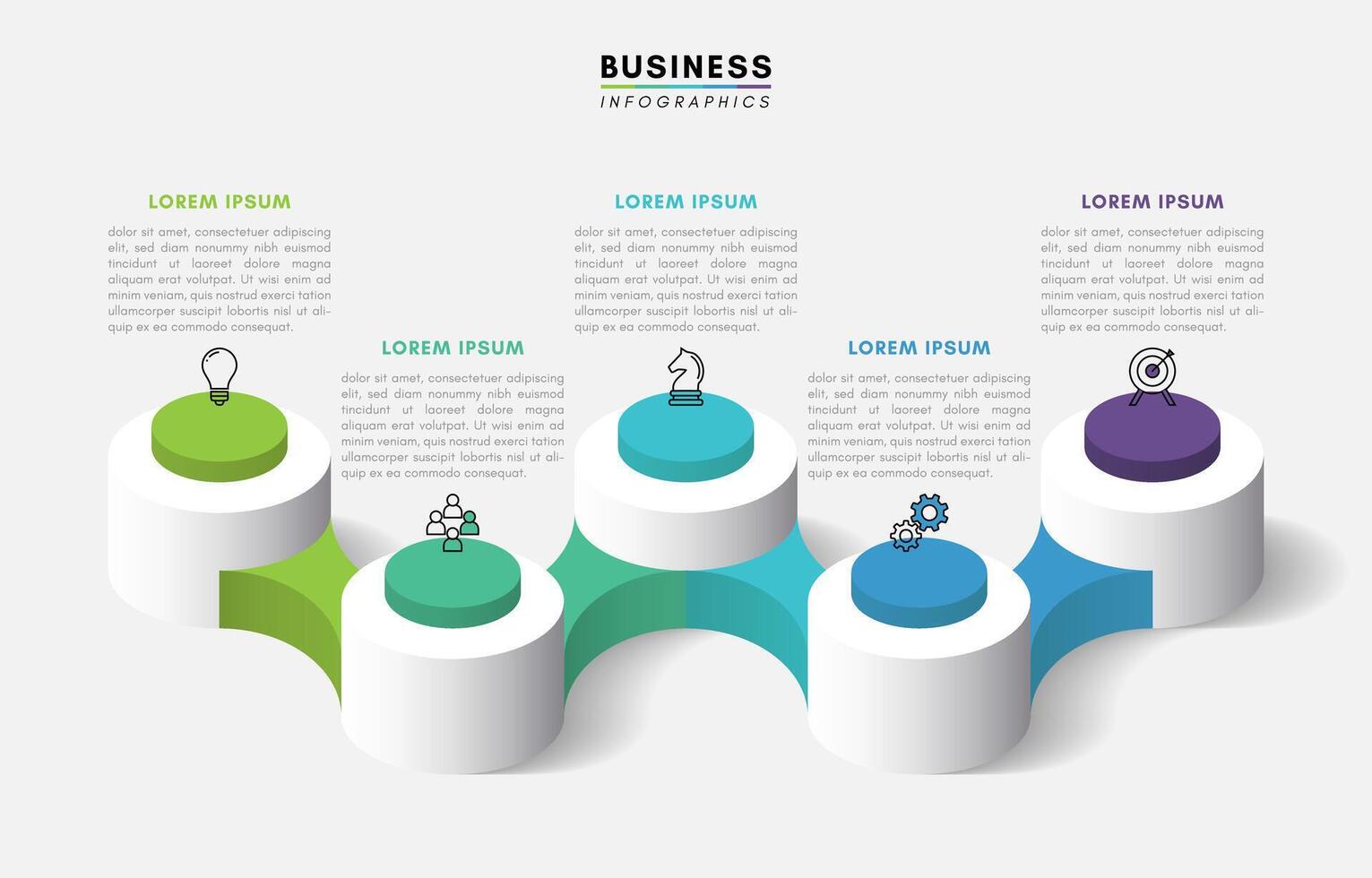 Strategic business infographic design template vector