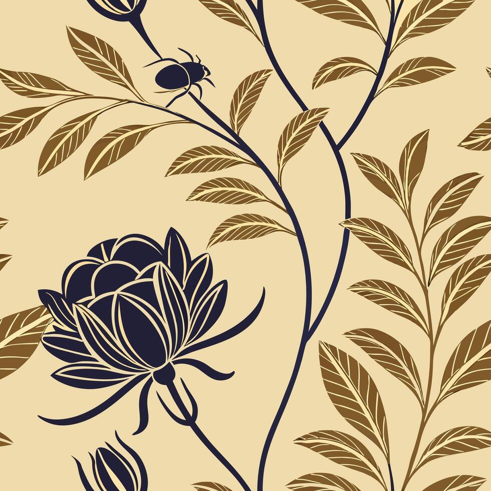 A seamless style, Velvet Gold Embossing vector
