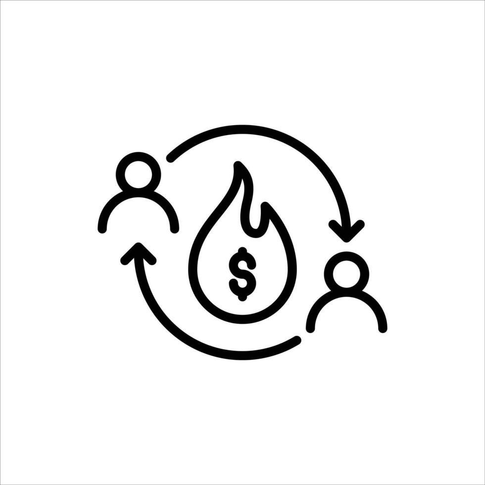 Collusion outline icon. conspiracy black line illustration. vector