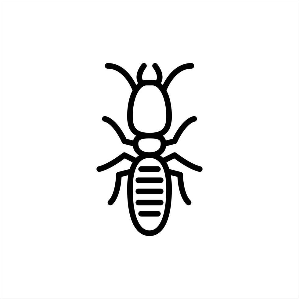 termite outline icon. pest black line illustration. vector