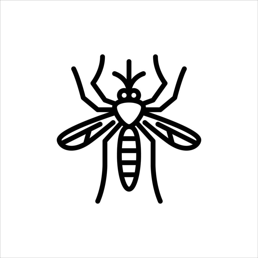mosquito outline icon. pest black line illustration. vector
