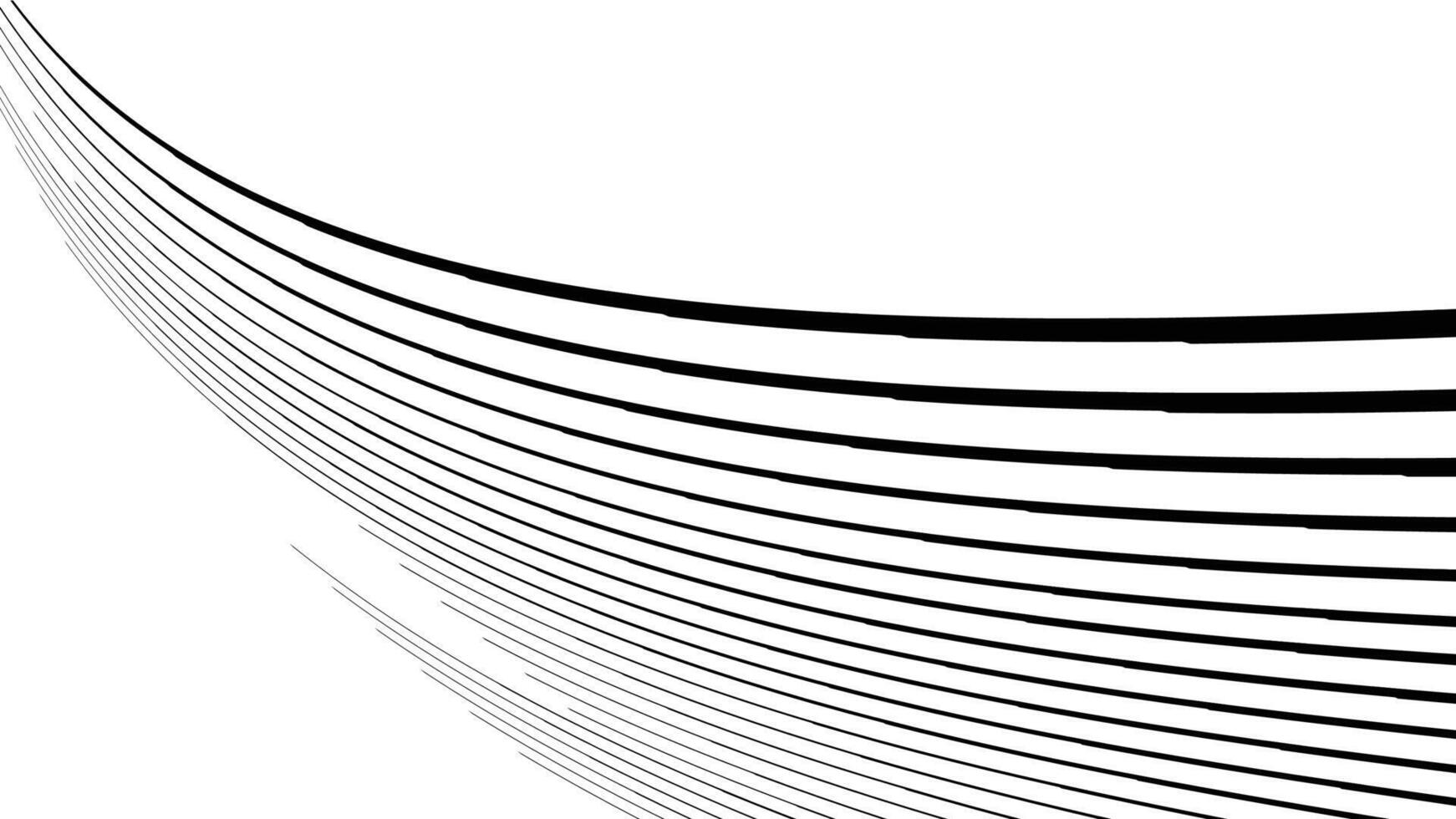 a black and white image of a curved line with backdrop vector