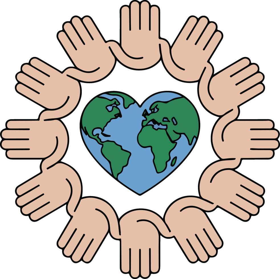 World day of peace clipart vector