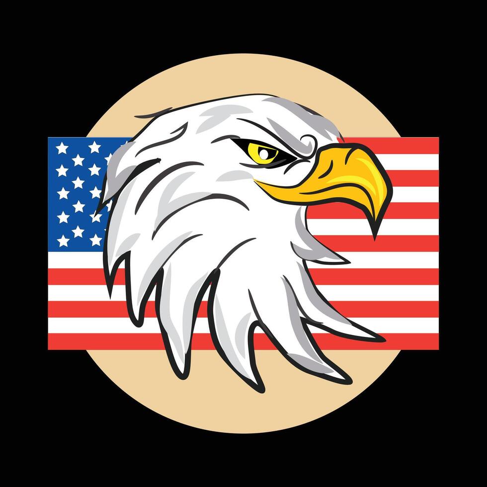 American Eagle Sign and Badge vector