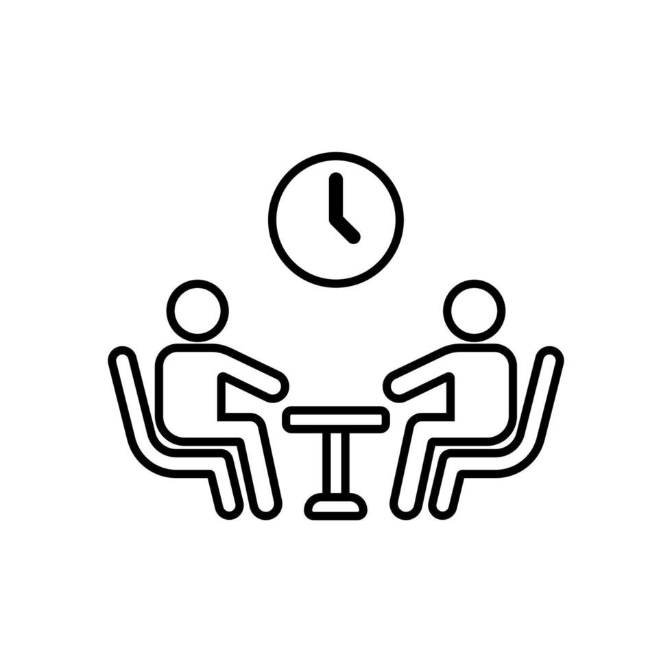Icon a meeting, isolated against a clean background, vector