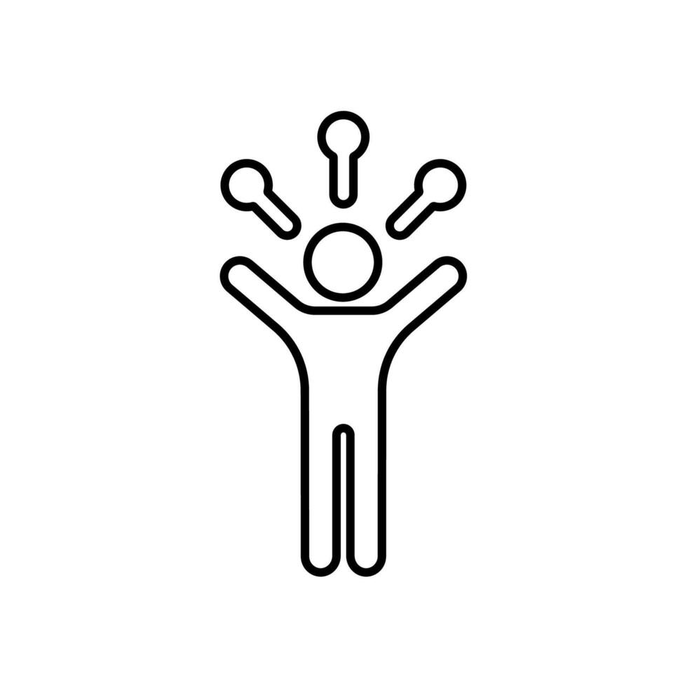 Icon a skill, isolated against a clean background. vector