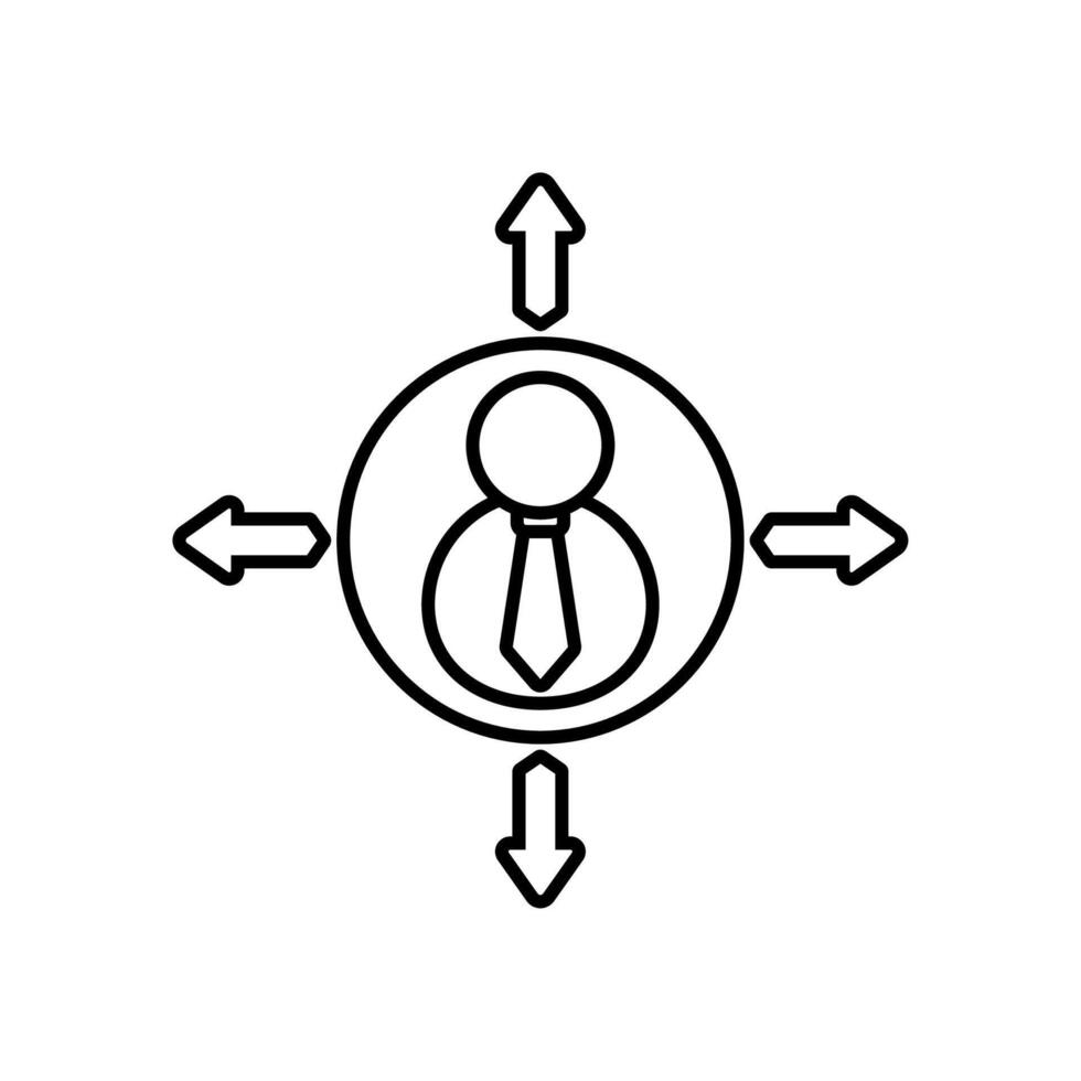 Icon a outsource, isolated against a clean background. vector