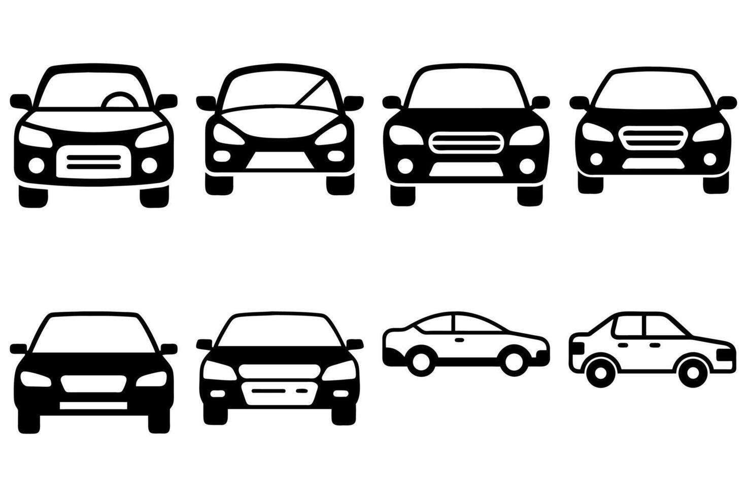 Frontview Car Icon Design vector