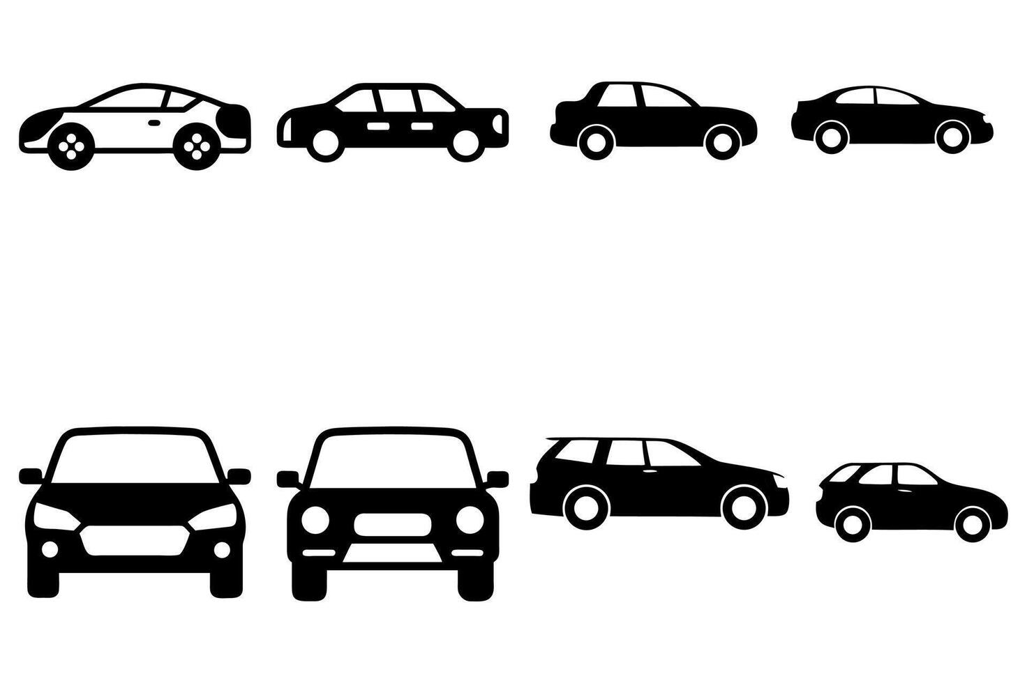 Car Front Art with Clean Lines vector