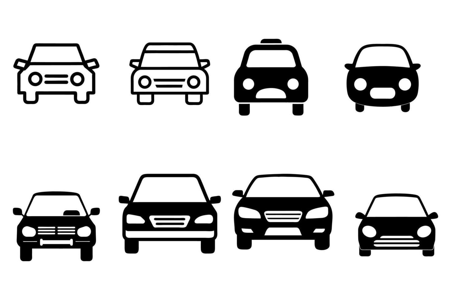 Black Car Front Illustrations vector