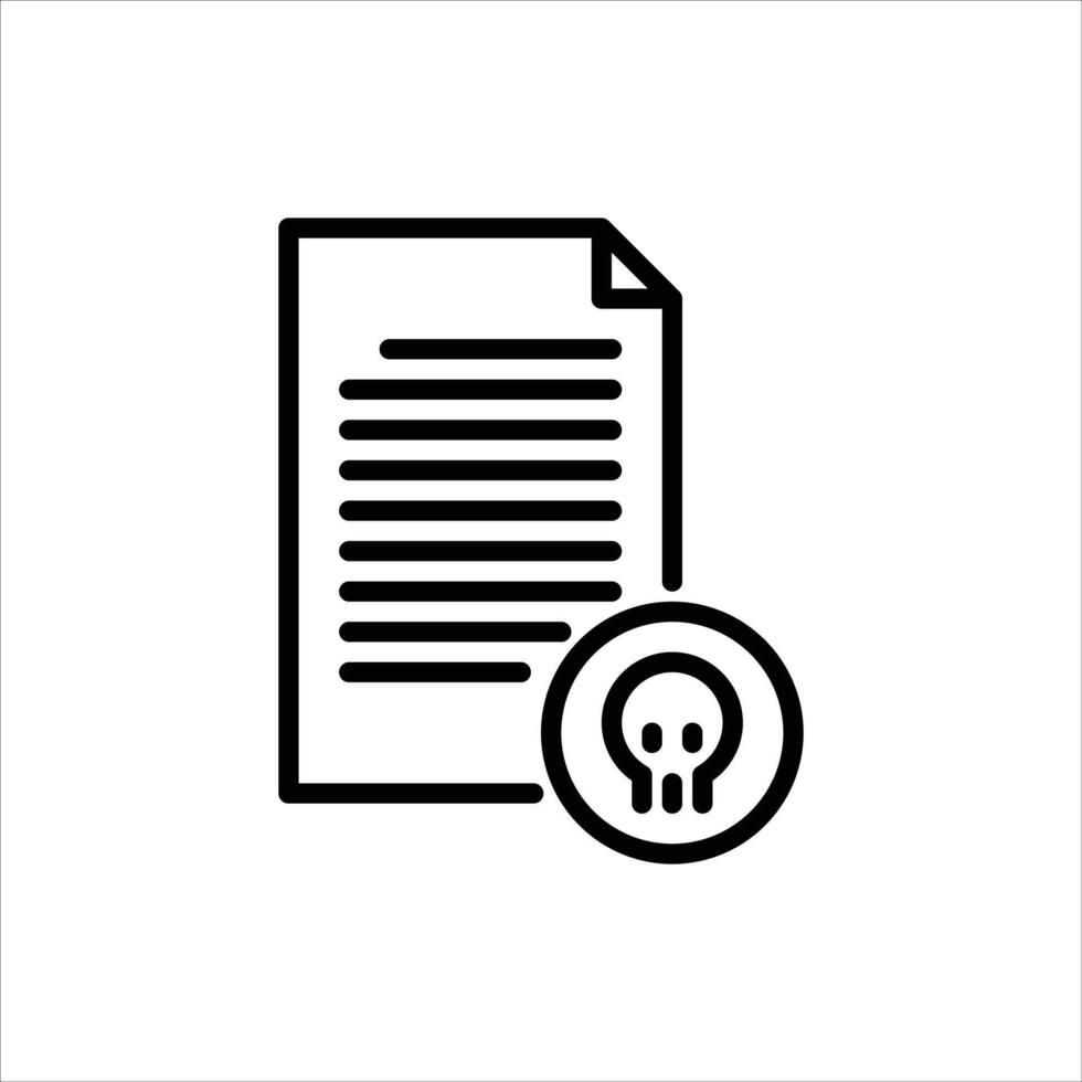 deadline task outline icon. deadline black line illustration. vector