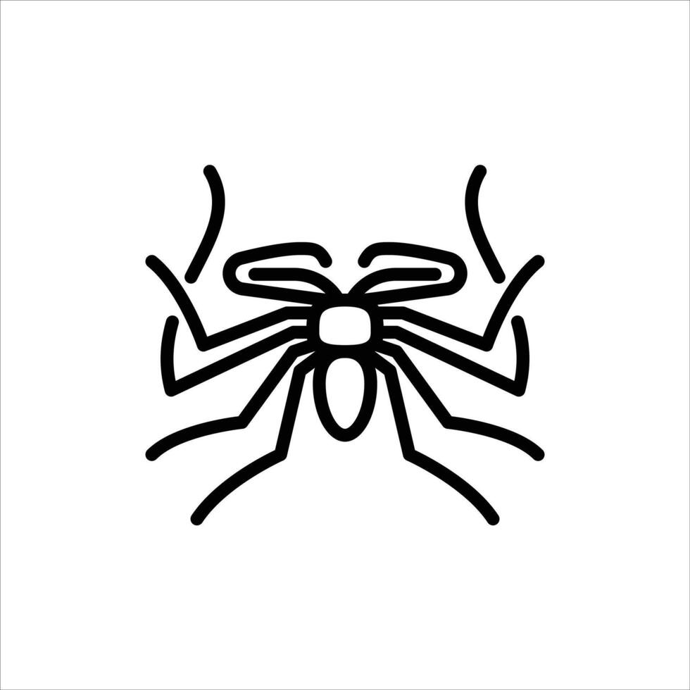 Whip spider outline icon. whipspider black line illustration. vector