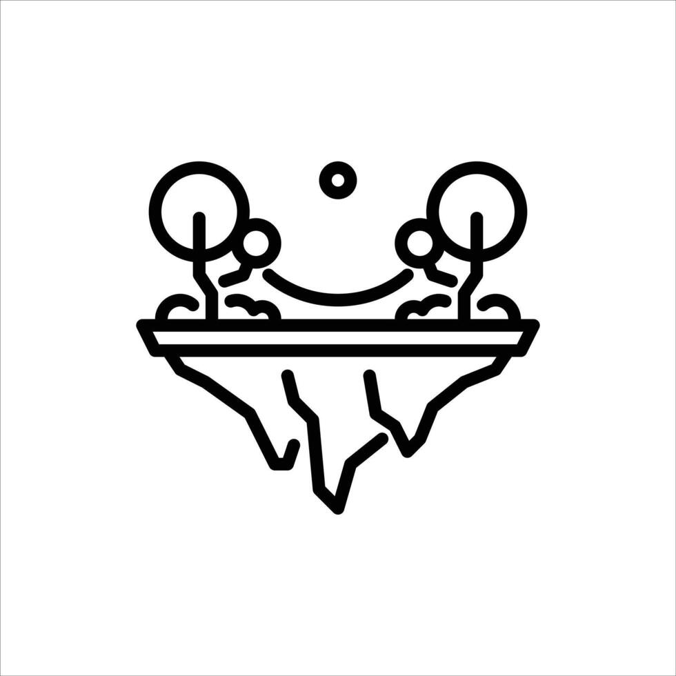 Jungle outline icon. Jungle black line illustration. vector