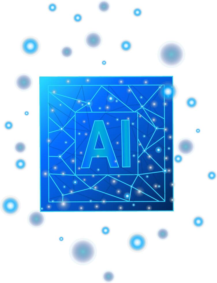 Conceptual design of an abstract artificial intelligence chip vector