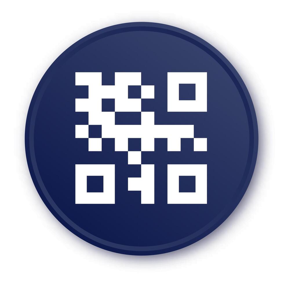 Qr code emblem black color vector