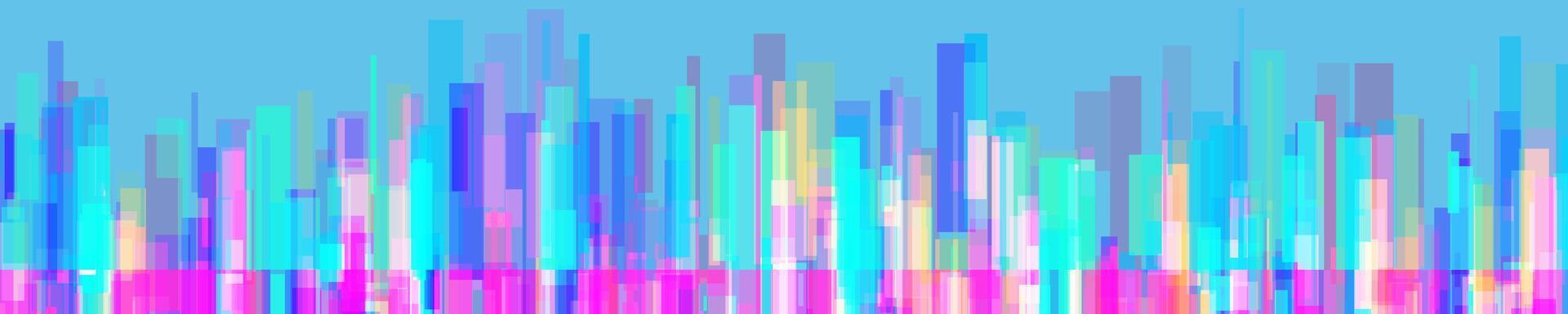 Cityscape background trendy architectural panorama vector