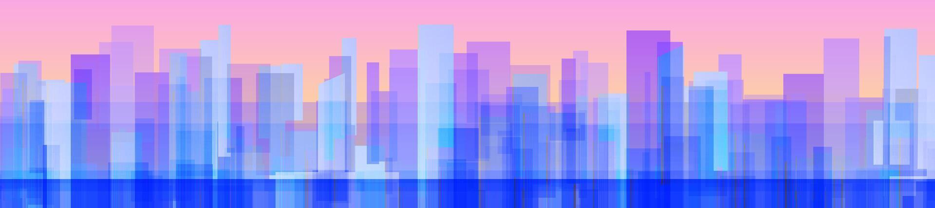 Cityscape abstract background trendy architectural vector