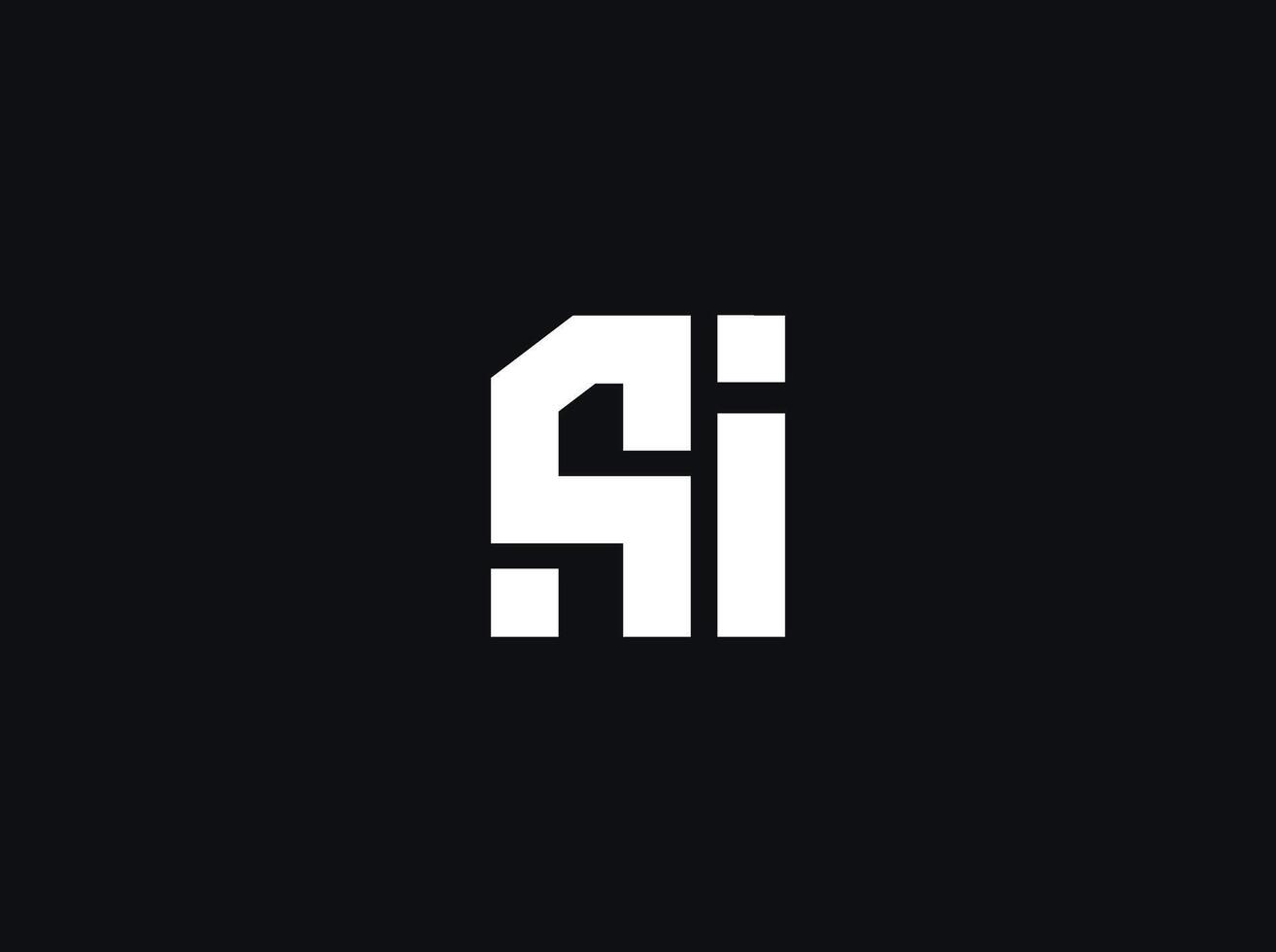 AI Bold Geometric Logo Monogram For Tech, Chatbot, Virtual Assistant, Neural Network, SaaS, Smart Digital Tool. Perfect For Startup of Communication System and Automatisation. Illustration vector