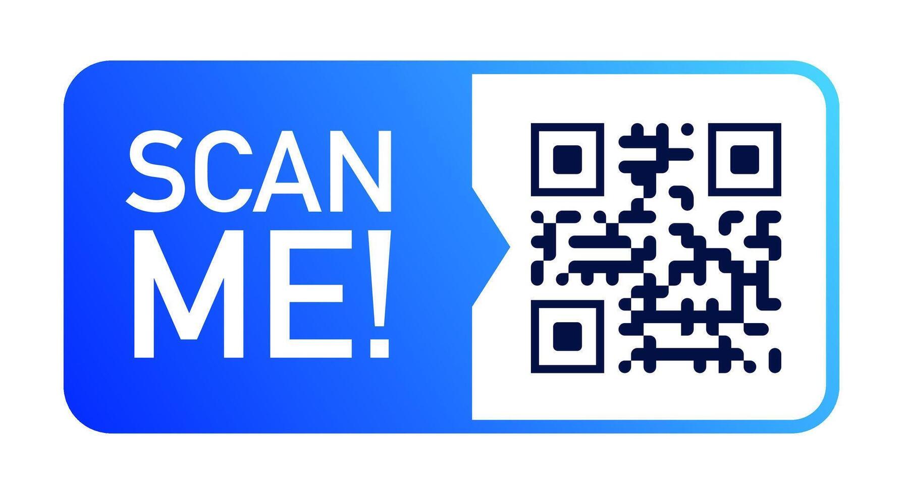 QR code scan me sticker color style for design project, banner vector