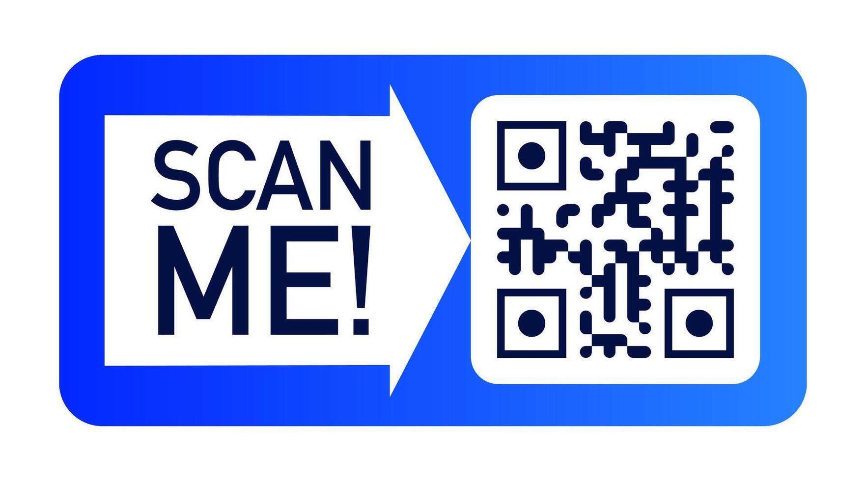 QR code scan sticker color style vector