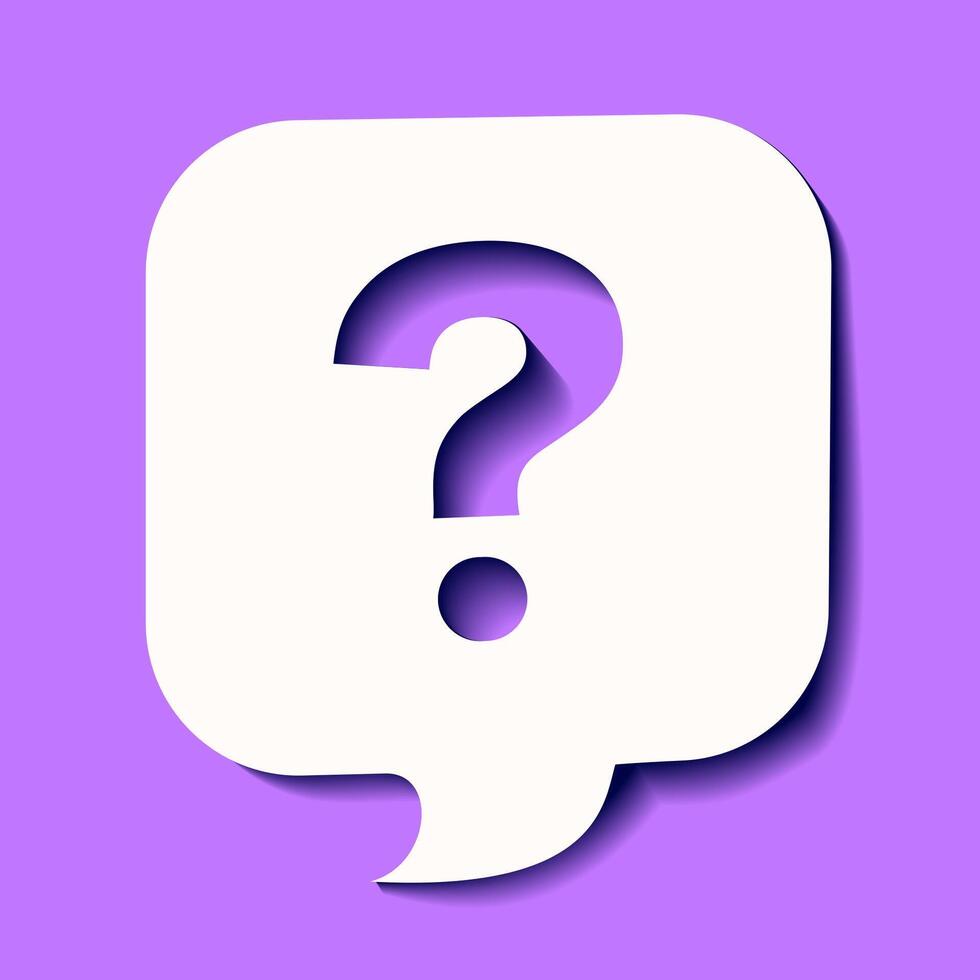 Question symbol speech bubble for quiz vector
