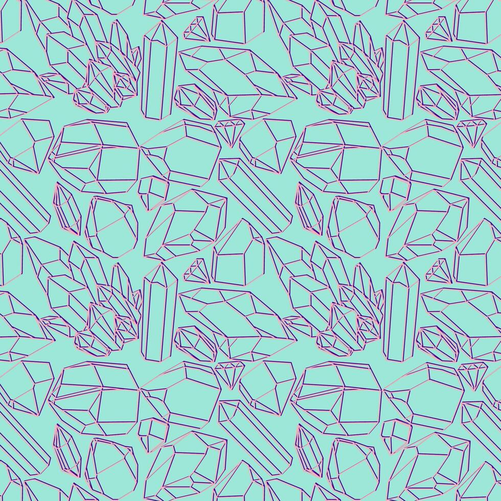 Geometric Crystal Formation on Teal Surface Pattern Background vector