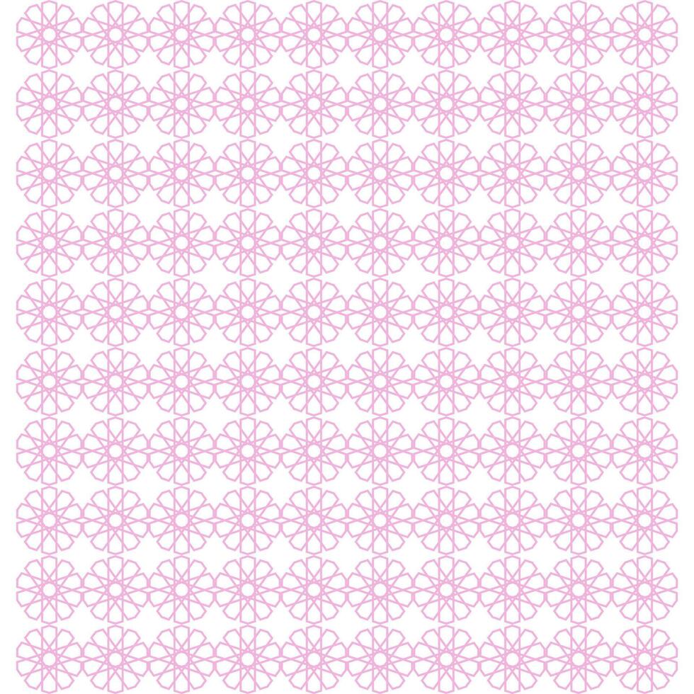 Ornamental seamless pattern with abstract pink shapes on background vector