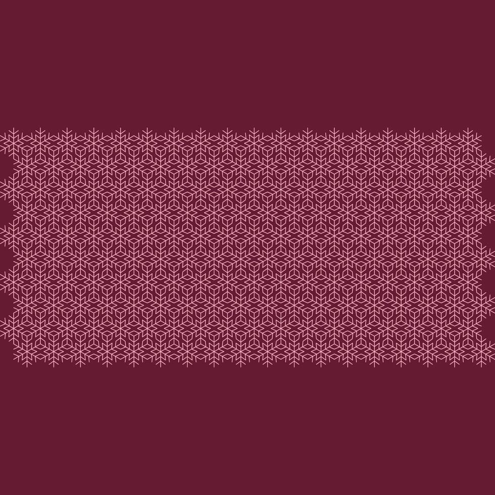 Ornamental seamless pattern with pink shapes on maroon background vector
