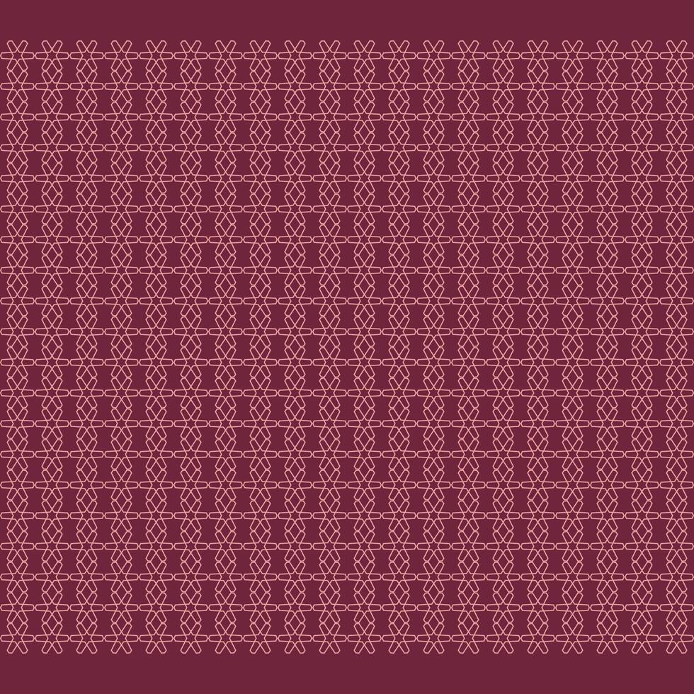 Ornamental seamless pattern with pink shapes on maroon red background vector