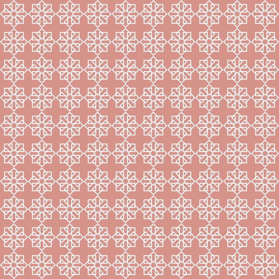Ornamental seamless pattern with abstract shapes on pink background vector