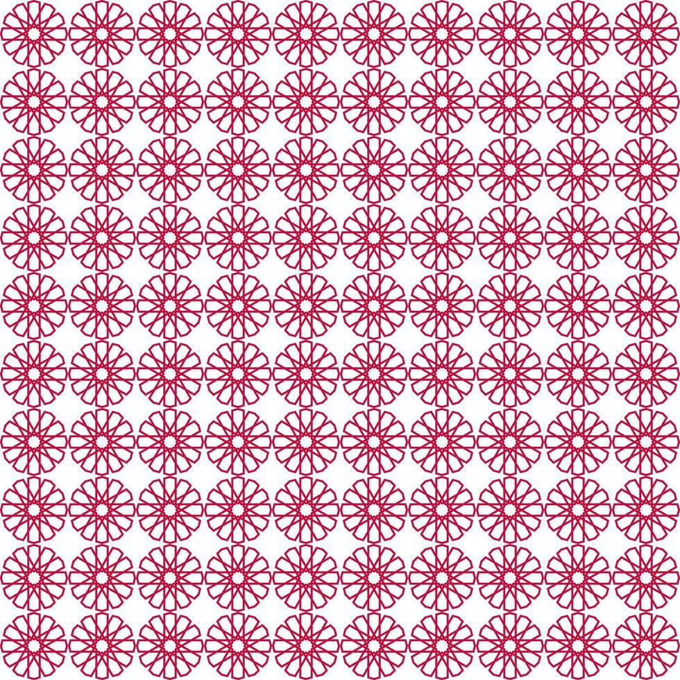 Ornamental seamless pattern with pink red shapes on background vector